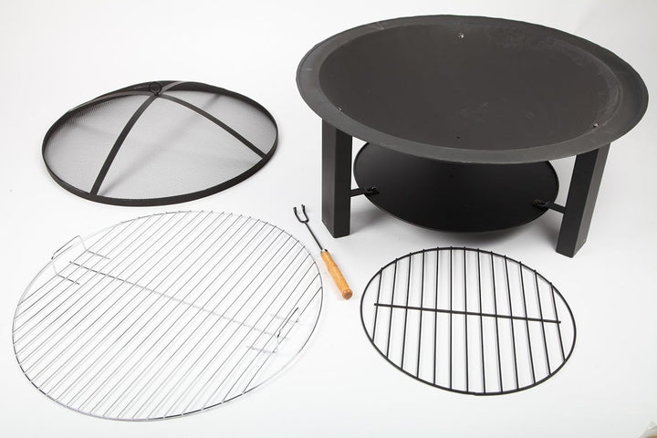 point-garden Feuerschale 73cm Gartengrill Grill Gusseisen massiv