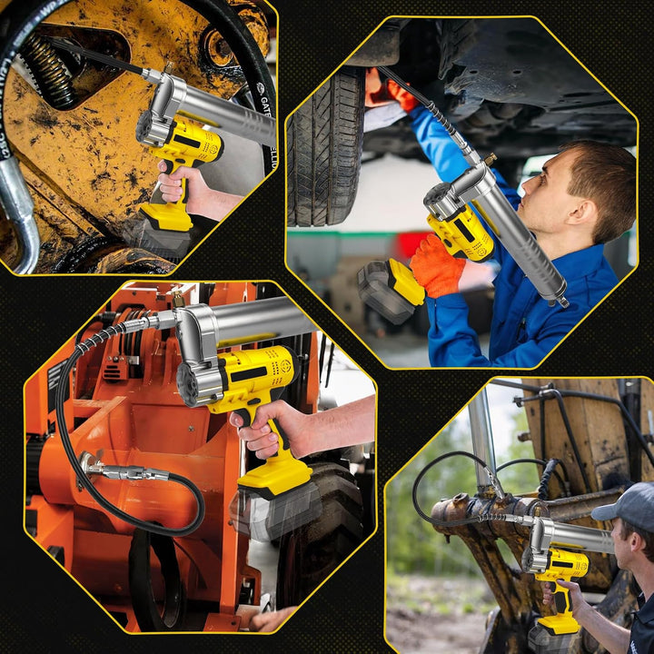 WingFly Akku Fettpresse für Dewalt 20V Batterie, 10000 PSI Elektrische Fettpresse mit 54cm Hochdruck