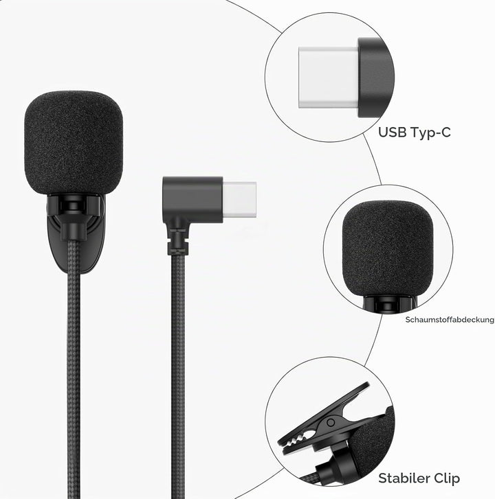 AKASO EK7000 Pro/Brave 4/Brave 4 Pro/ V50 X Action Cam Externes Mikrofon (Mirco USB)