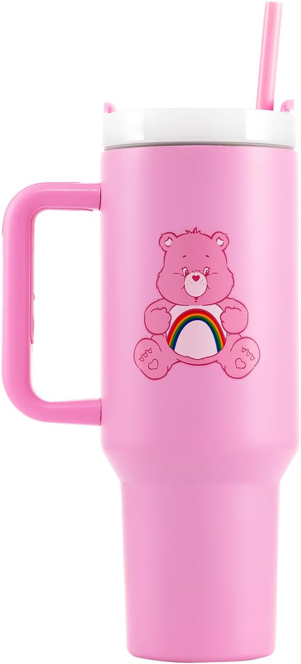 Pyramid International - Tumbler Care Bear - Isothermischer Becher mit Strohhalm und Griff - 1.2L - H