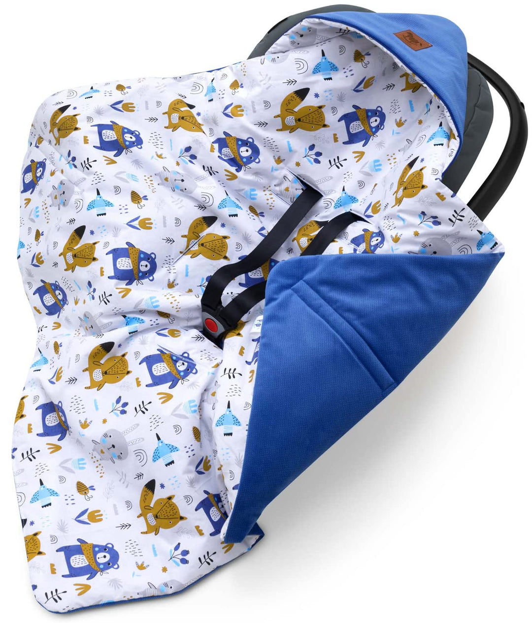 Pepi Babydecke 90×90 cm - Einschlagdecke Babyschale Baumwolle - Babyschale Decke Winter - Decke Baby