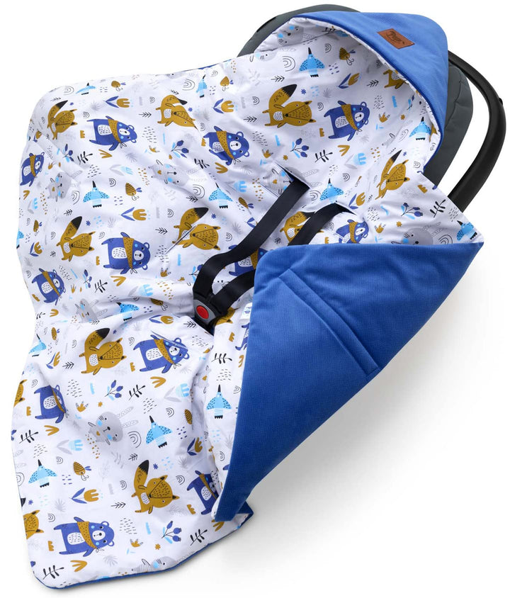 Pepi Babydecke 90×90 cm - Einschlagdecke Babyschale Baumwolle - Babyschale Decke Winter - Decke Baby