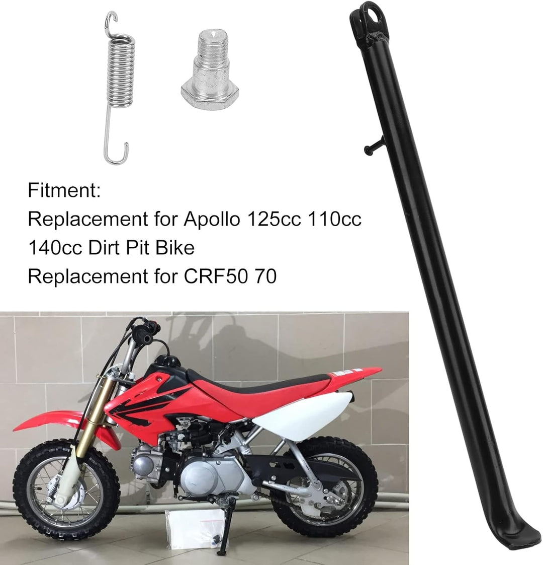 Motorrad Seitenständer Metall 420mm/16.54in Motorrad Seitenständer Unterstützung Ersatz für Apollo 1