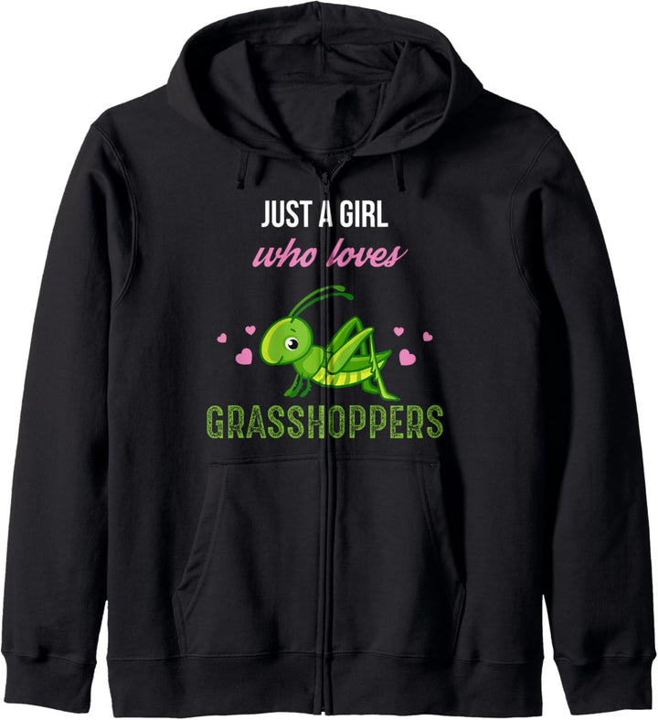 Just A Girl Who Loves Grasshoppers Gift - Women Grasshopper Kapuzenjacke