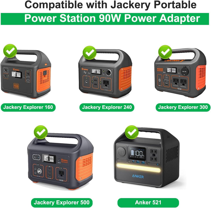 KFD Netzteil 24V 90W Ladegerät Ladekabel für Jackery Explorer 500 300 E300 E500 550 E550 Tragbare Po