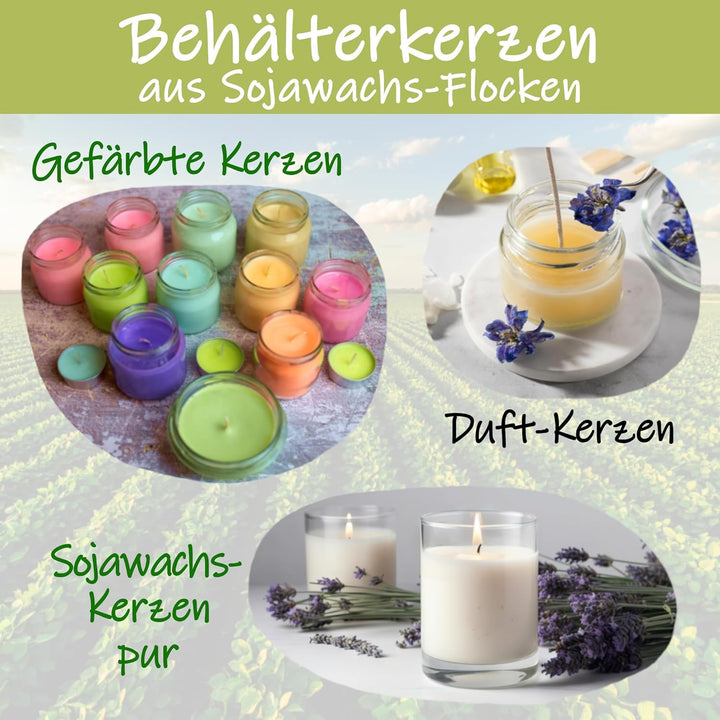 Premium Sojawachs Flocken 5 kg | natürlich | nachhaltig | palmölfrei | Kerzenwachs für DIY Kerzen in