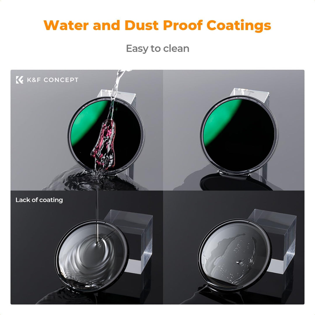 K&F Concept Nano X-Serie Magnetischer ND Filter Graufilter ND1000(10 Blendenstufen) Magnetisches Sch