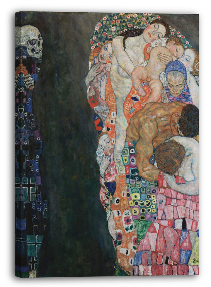 Printed Paintings Leinwand (60x80cm): Gustav Klimt - Tod und Leben (1908-1915) 60x80 cm, 60x80 cm