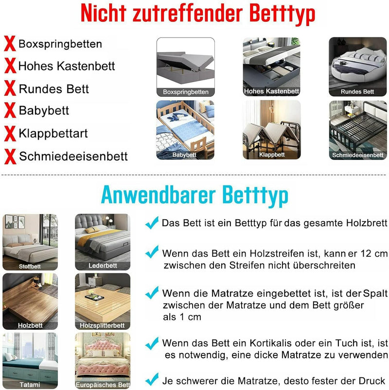 NAIZY Rausfallschutz Bett 200cm Bettgitter Baby Bettschutzgitter mit Höhenverstellbar Kinderbettgitt