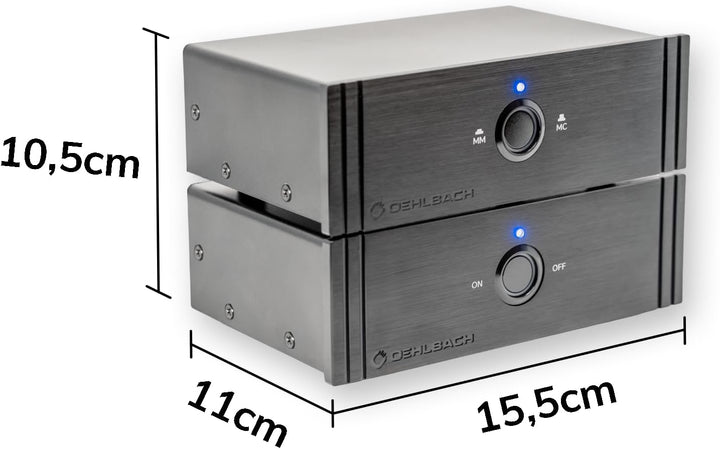 OEHLBACH Phono Vorverstärker MM & MC – Twin Amp Ultra Plattenspieler Preamp, Rauscharm & Verzerrungs