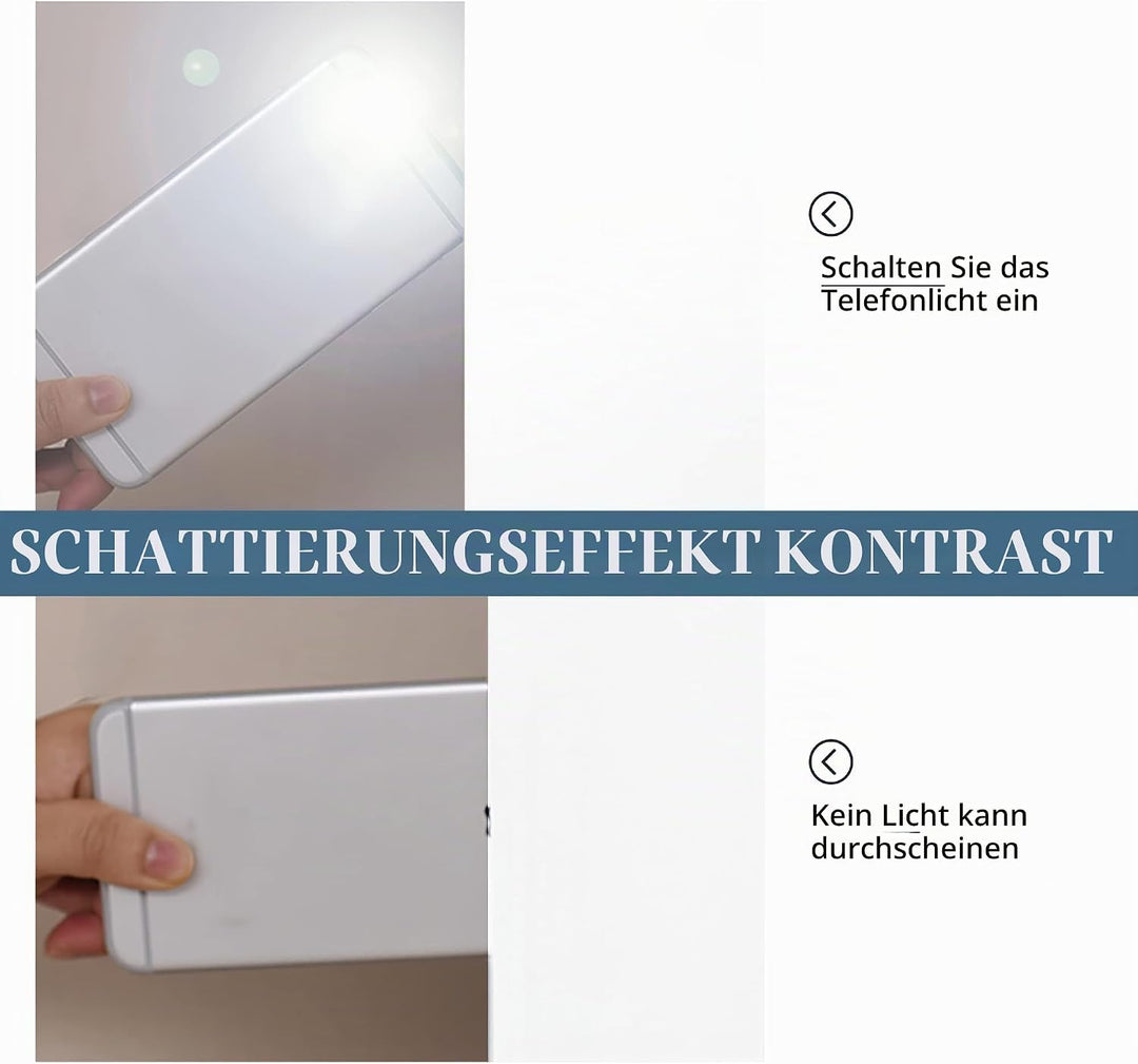 PONY DANCE Schallschutz Vorhang Weiss Lichtundurchlässige Gardinen Schlafzimmer 2er Set H 260 x B 13