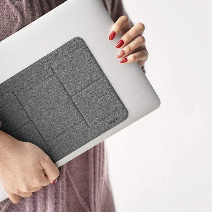 Ringke Folding Stand 2 [Gray] Faltbar und Tragbar Schwerlos Laptop Ständer Belüftet Cooling für MacB