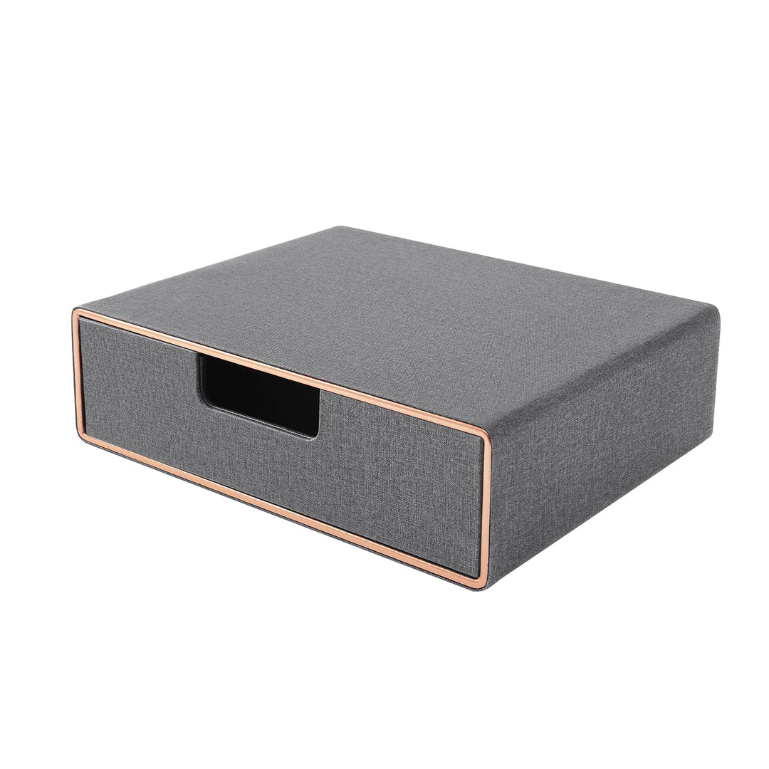 Schreibtisch-Schubladenbox mit geschlossenem A4-Fach, PU-Leder-Schubladenbox, Schmuck-Organizer, Kos