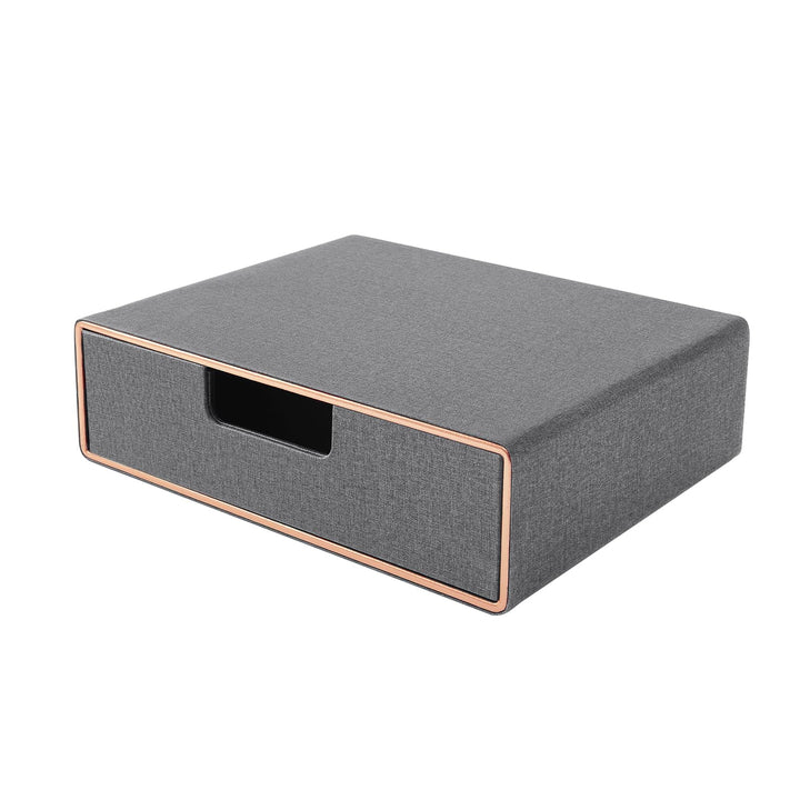 Schreibtisch-Schubladenbox mit geschlossenem A4-Fach, PU-Leder-Schubladenbox, Schmuck-Organizer, Kos