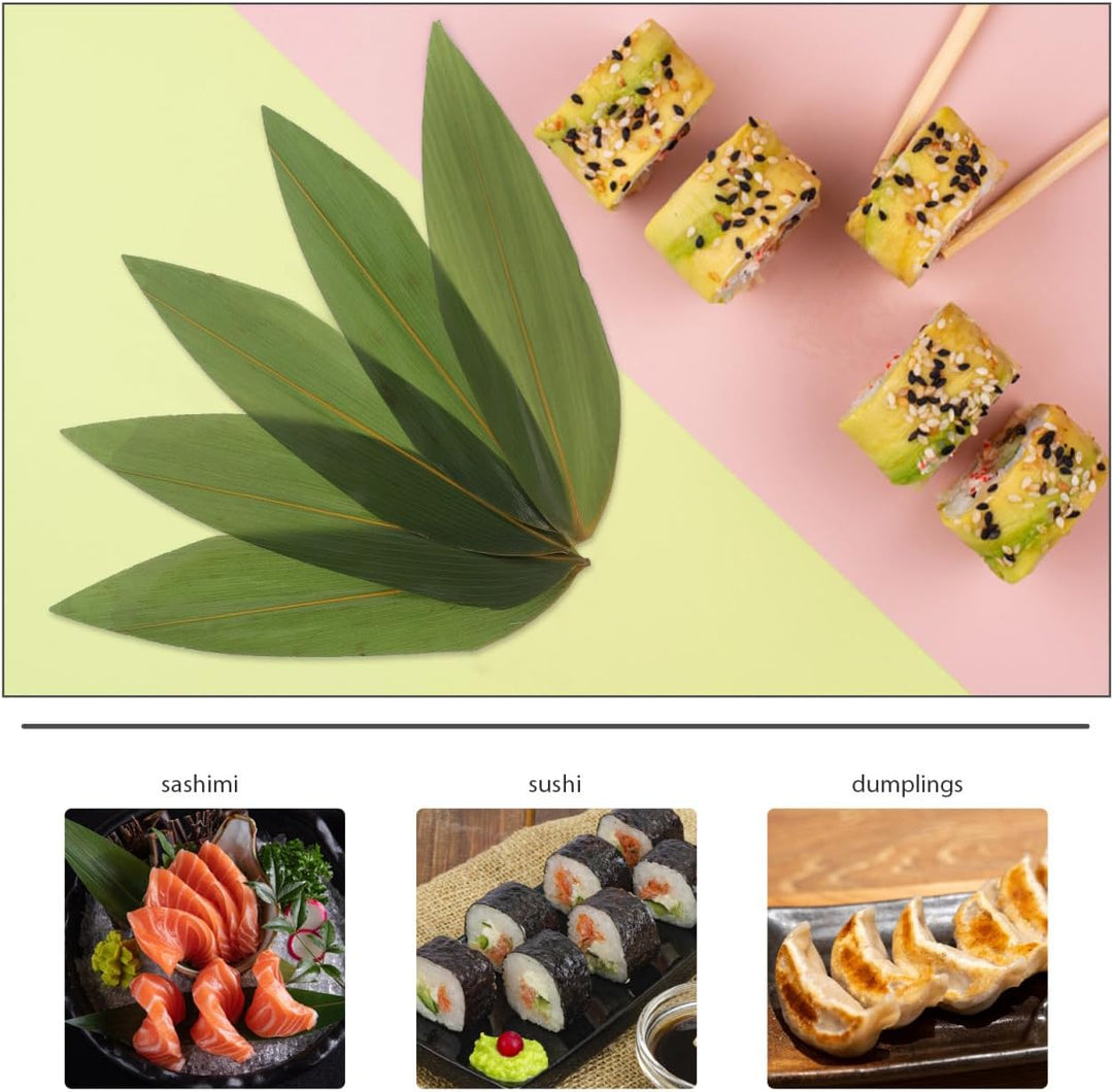100 Stück Sushi-Bambusblätter, frische Bananenblätter zum Kochen, Zong Zi, Bananenblätter, Ersatz fü