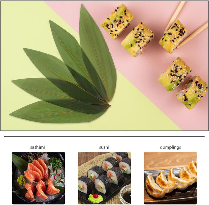 100 Stück Sushi-Bambusblätter, frische Bananenblätter zum Kochen, Zong Zi, Bananenblätter, Ersatz fü