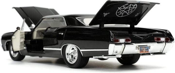 Jada Toys 253255037 Supernatural Dean Winchester, 1967 Chevy Impala Sport Sedan, Türen + Kofferraum