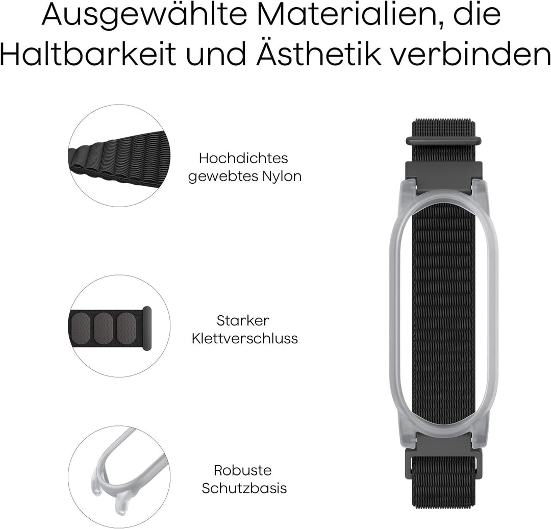 Plaud NotePin Ersatzarmbänder,für den NotePin KI-Sprachrekorder, Atmungsaktives Nylonband mit Klettv