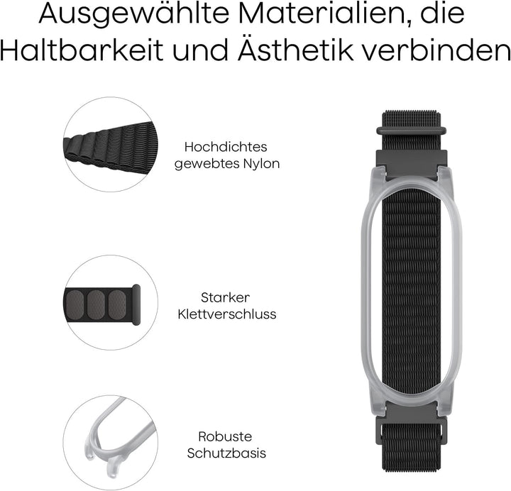 Plaud NotePin Ersatzarmbänder,für den NotePin KI-Sprachrekorder, Atmungsaktives Nylonband mit Klettv