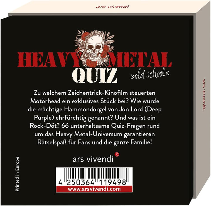 Heavy Metal-Quiz – 66 Quizkarten über Bands, Songs &amp; Metal-Geschichte | Musik-Quizspiel mit Anleitun