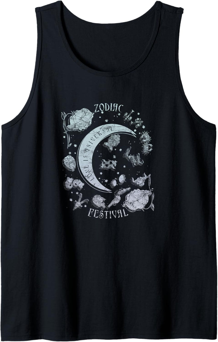 Zodiac Festival Moon & Roses Tank Top