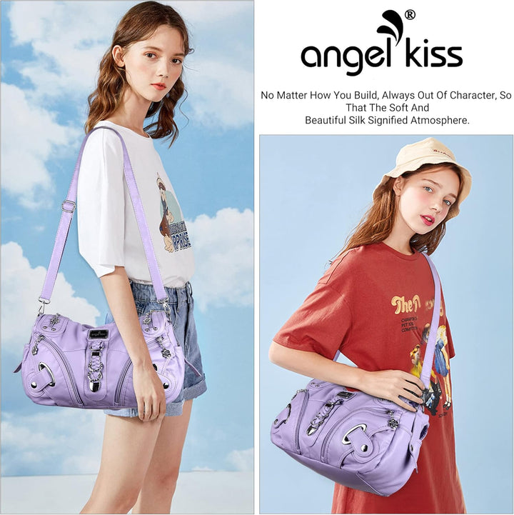 Angelkiss Hobo Geldbörsen und Handtaschen für Damen, Umhängetasche, gross, für den täglichen Gebrauc