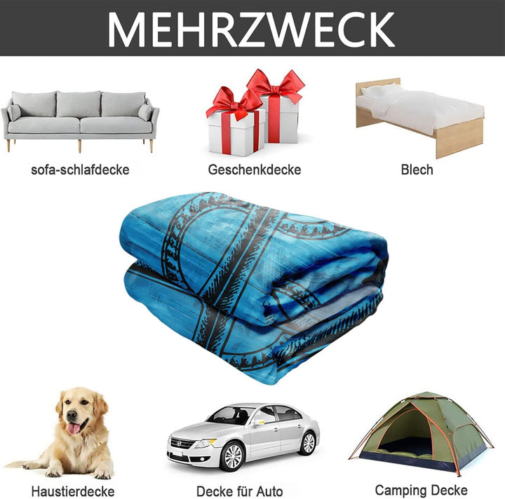 Zomer Kuscheldecke Anker Blau Flauschige Decke Mikrofaser Fleecedecke Weiche & Warme Sofadecke/Couch