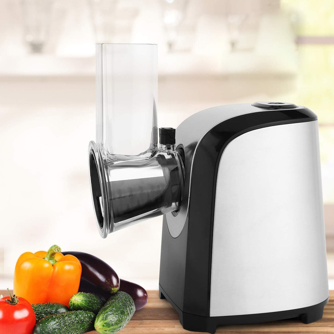 COOCHEER Gemüseschneider Automatisch Gemüseshobel，5 in 1 Multifunktional Elektrische Reibe, 150W Küc