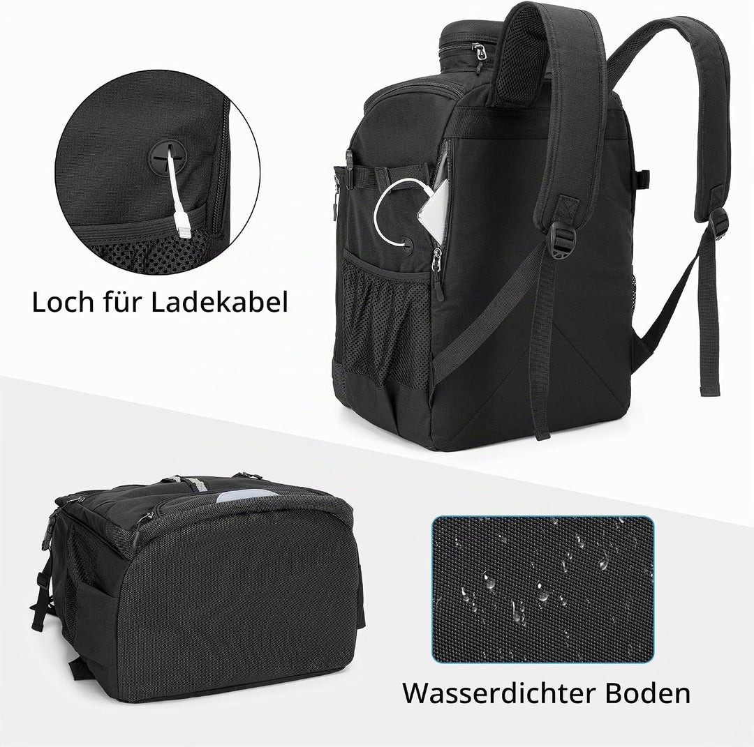 GOBUROS Schwimmrucksack mit transparenter PVC-Tasche separatem Schuhraum