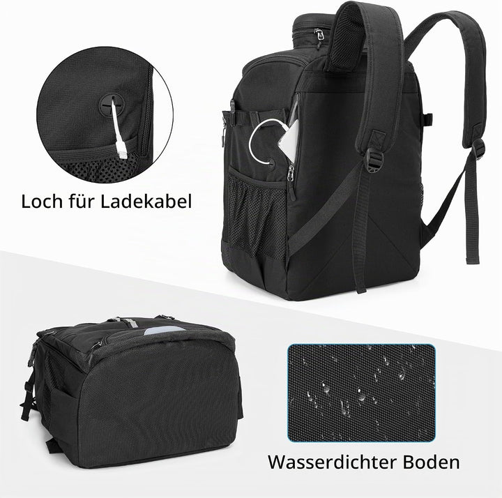 GOBUROS Schwimmrucksack mit transparenter PVC-Tasche separatem Schuhraum