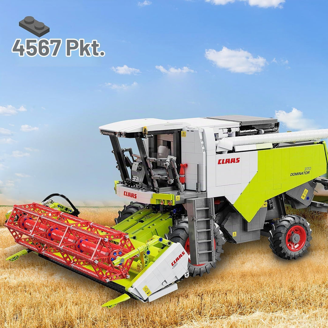 JAMARA 402873 CADA Claas Dominator 370 1:18 2,4GHz Bricks, Kinder Landwirtschaft ab 14 Jahre, RC Tec