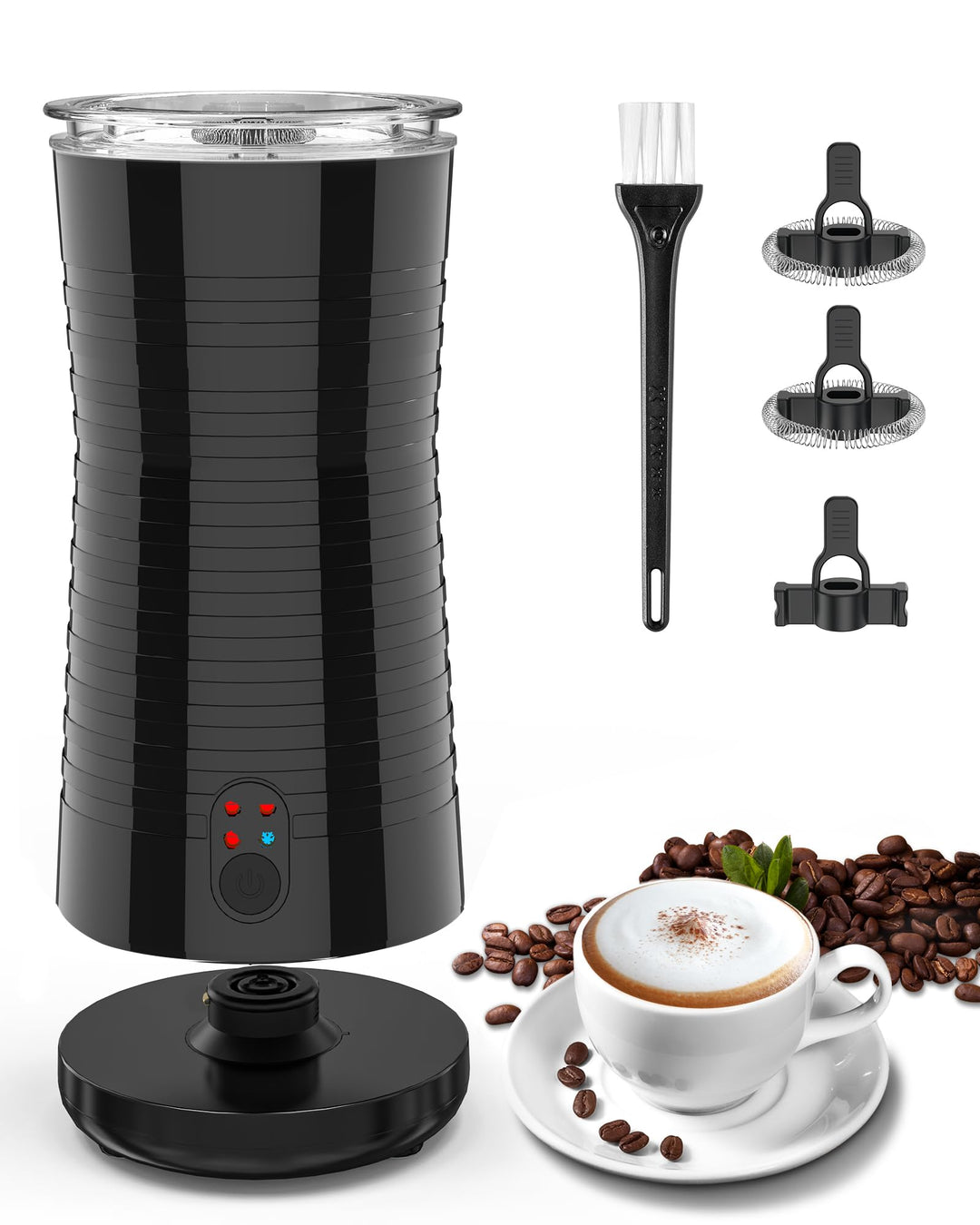 morpilot Milchaufschäumer Elektrisch 4-in-1, Milchschäumer für Heisser&Kalter Milchschaum Automatisc