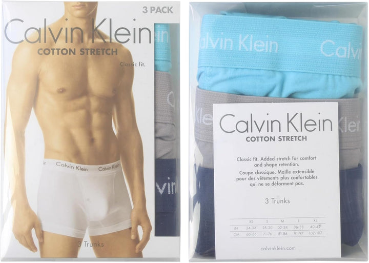 Calvin Klein 2P S/S Crew Neck Kurzarm T-Shirts Herren S Blau (Cool Wtr, Gry Sand, Evn Bl W/ Wh Wb),