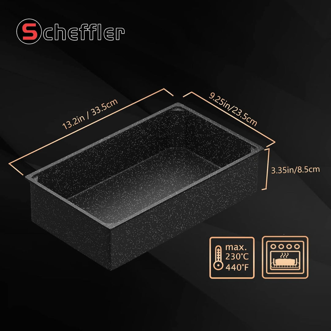 Scheffler Grosse Auflaufform - Gusseisen Brotbackform, Backform Rechteckig, Kuchenform, Ofenform - P