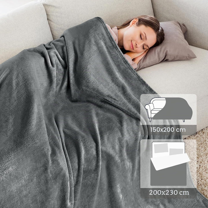 berssen 200x230cm Kuscheldecke Flauschig, Weiche Antistatik Fleecedecke, Dicke Sofadecke, Erweitert