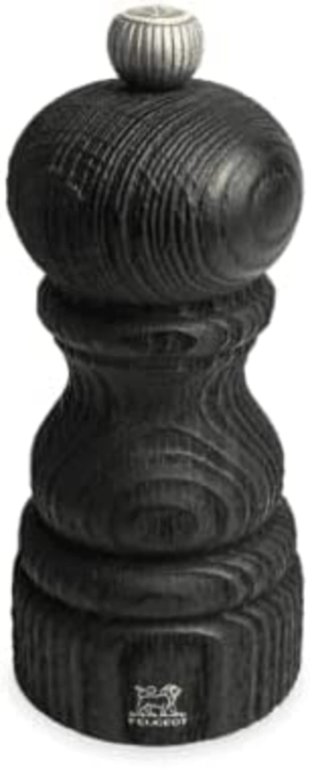 PEUGEOT - Salzmühle Paris Nature Black 12 cm + Salz - Klassische Mahlgradeinstellung - Aus recycelte