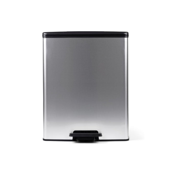 CURVER DECO BIN Mülleimer, Kunststoff, Silber metallic, 65L, Silber metallic