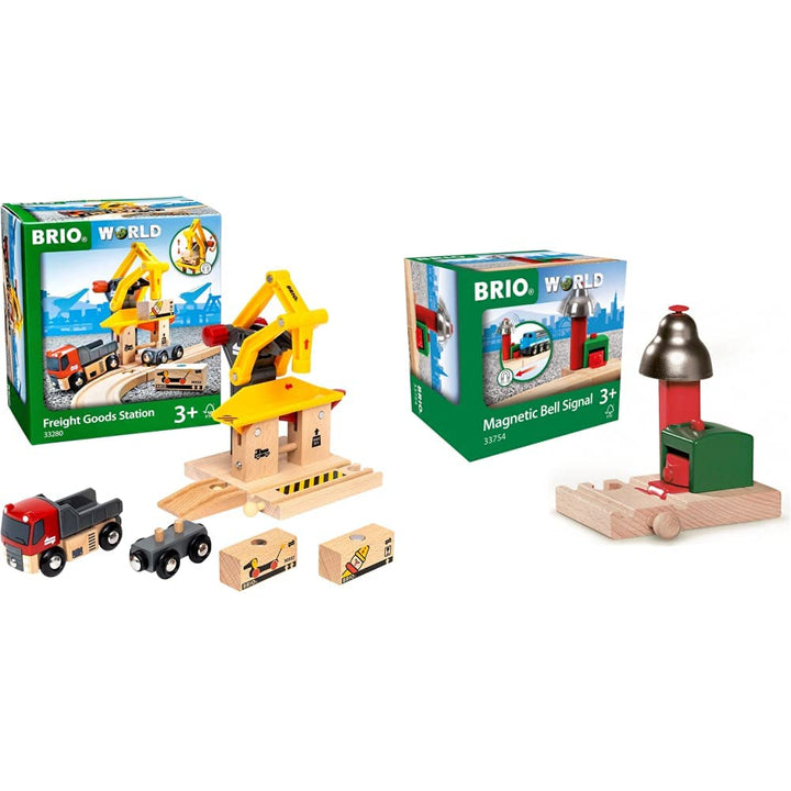 BRIO World 33280 Frachtverladestation – Eisenbahnzubehör für die BRIO Holzeisenbahn – ab 3 Jahren &