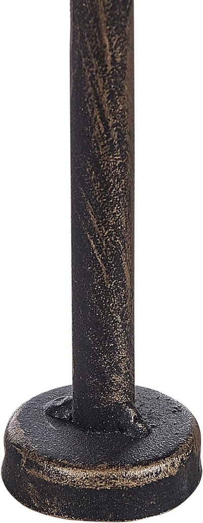 Beliani Eckregal schwarz mit Verzierungen aus Metall mit 4 Ablageflächen Siderno