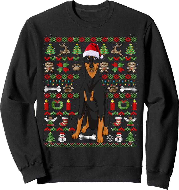 Ugly Christmas Dobermann Weihnachten Hunde Geschenk Sweatshirt