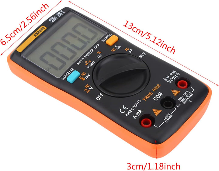 Autoanging Multimeter ANENG AN8009 Digital Multimeter mit Testsonden AC / DC Spannung Elektronischer