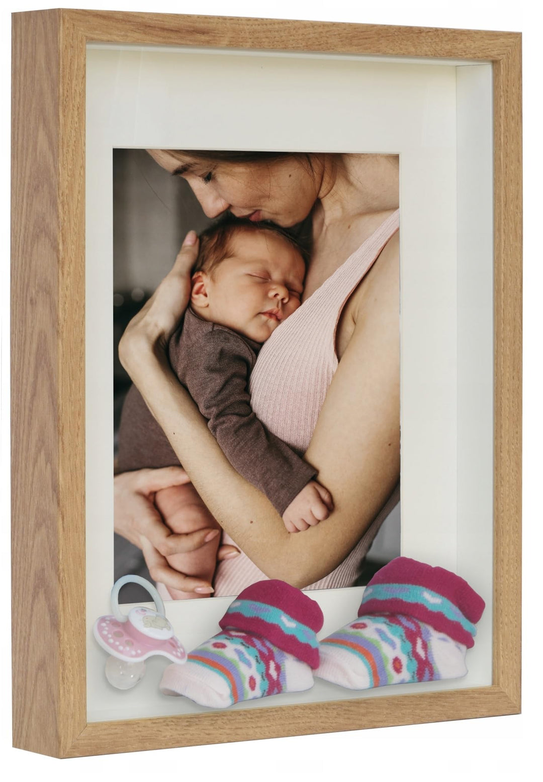 BD ART Box 3D 30x40 cm Objektrahmen Bilderrahmen, Quadratische Eiche zum befüllen, tiefer für objekt