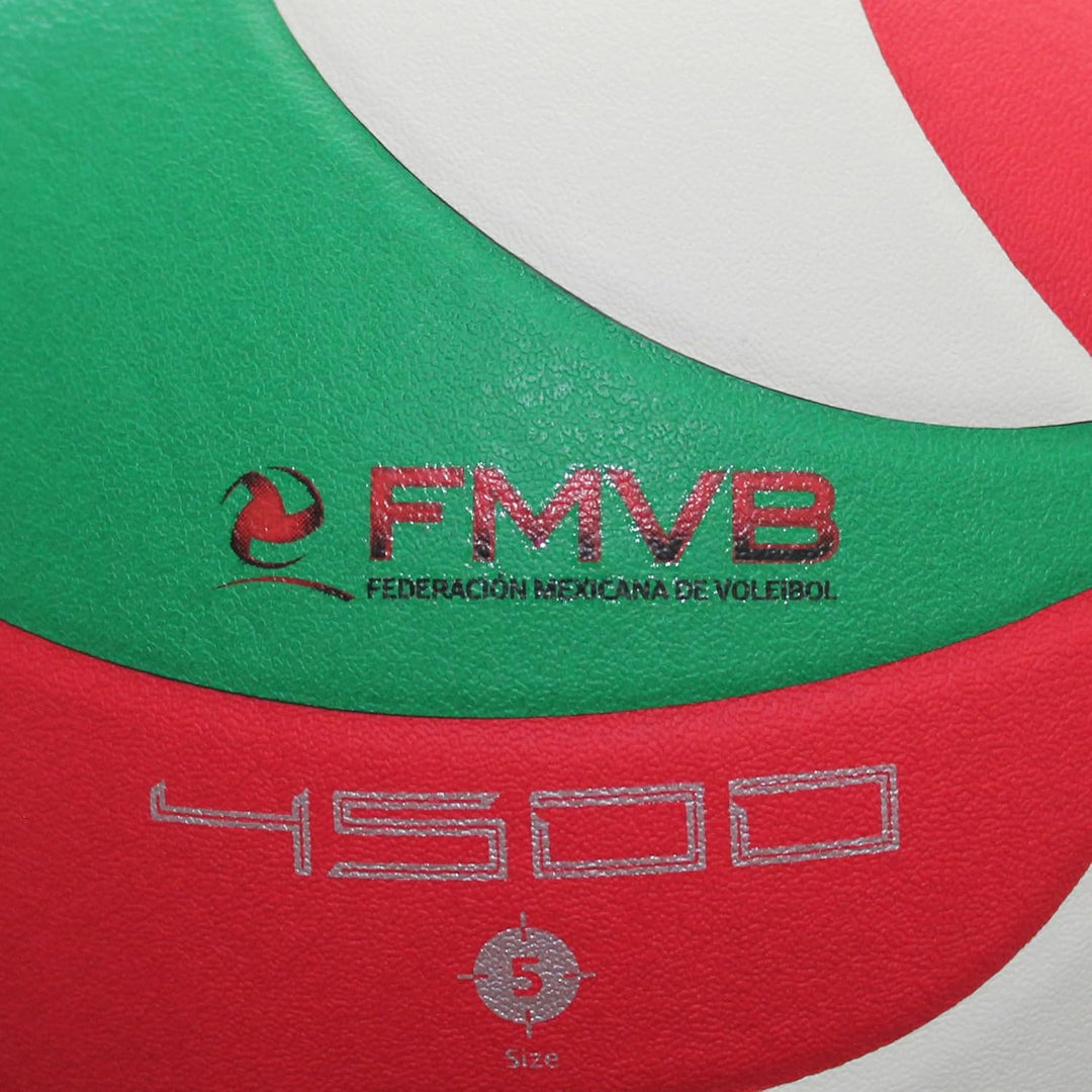 Molten V 5 M 4500 Volleyball Blanc-vert-Rouge Weiss/Grün/Rot 5, Weiss/Grün/Rot 5