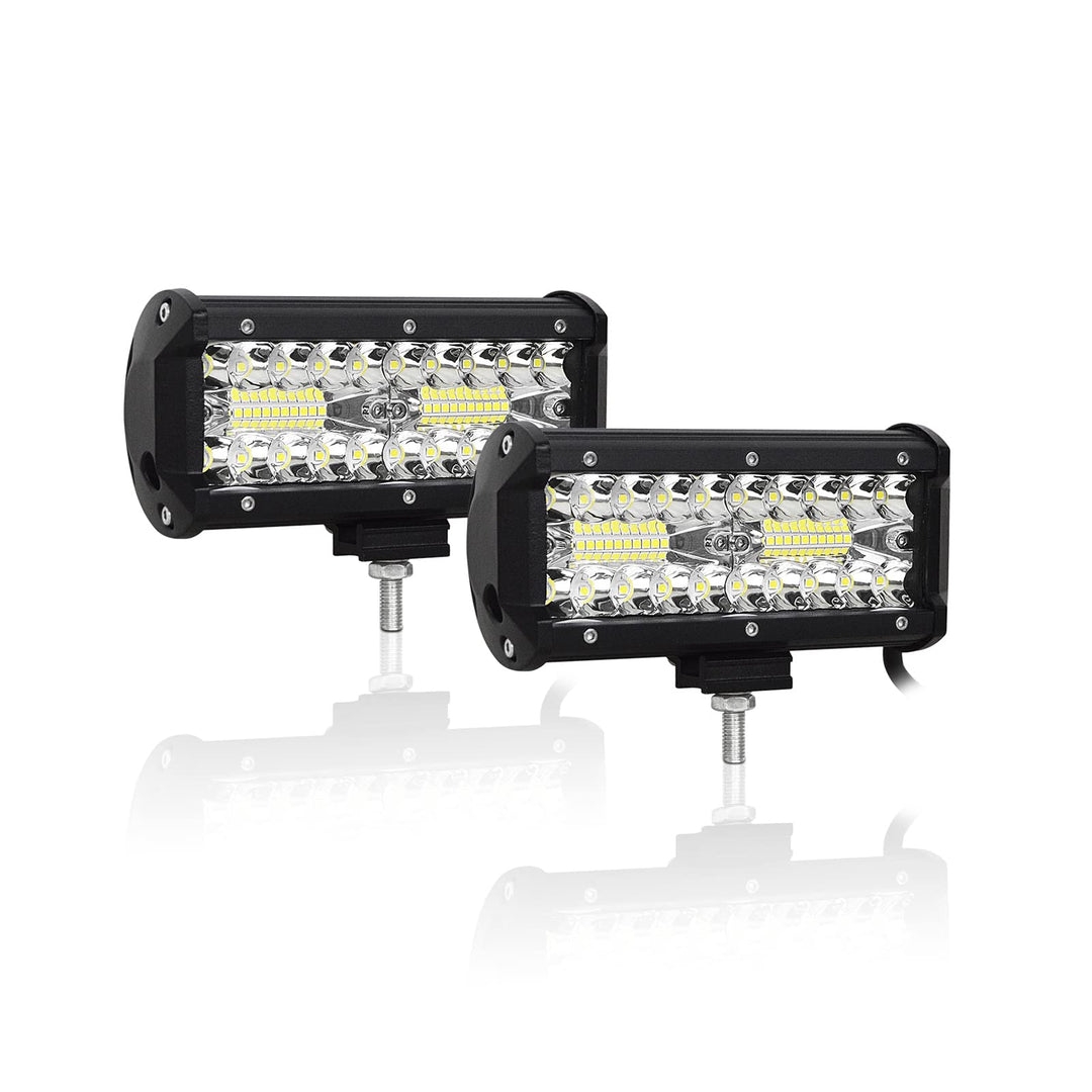 Willpower 2PCS 7 Zoll 18CM 120W Led Arbeitsscheinwerfer Bar Led Scheinwerfer 12V 24V Wasserdicht Flu