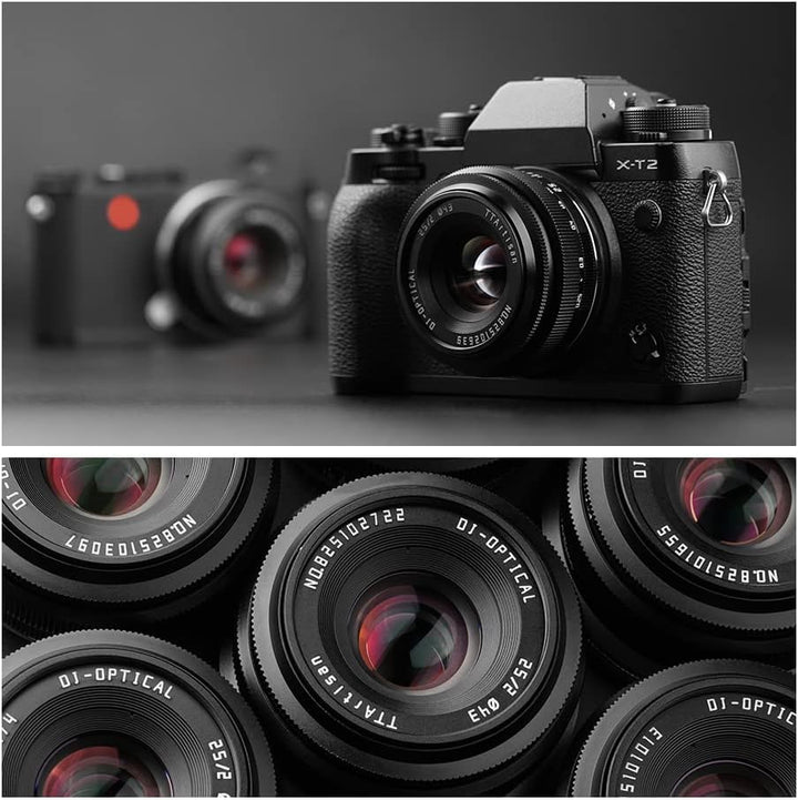 TTARTISAN APS-C 25 mm F2 Z, manueller Fokus, spiegelloses Kameraobjektiv mit Metallgehäuse, kompatib