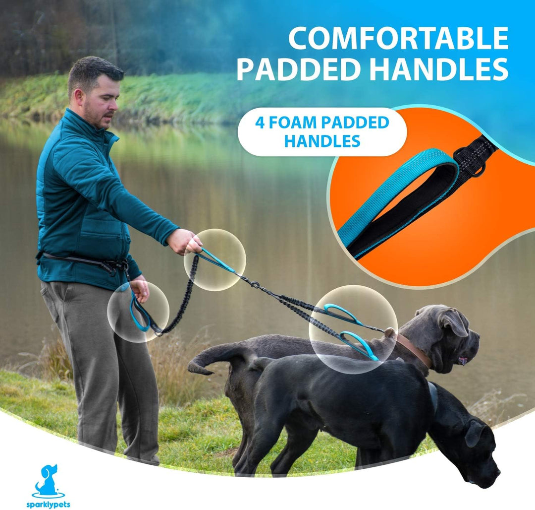 Joggingleine für Hunde zum Laufen, Joggen, Wandern | 2 in 1 Joggingleine und Normale Hundeleine für