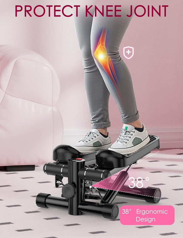 KitGody Mini-Stepper für Übungen, Treppenstepper 150 kg Kapazität, Workout-Stepper für Training zu H