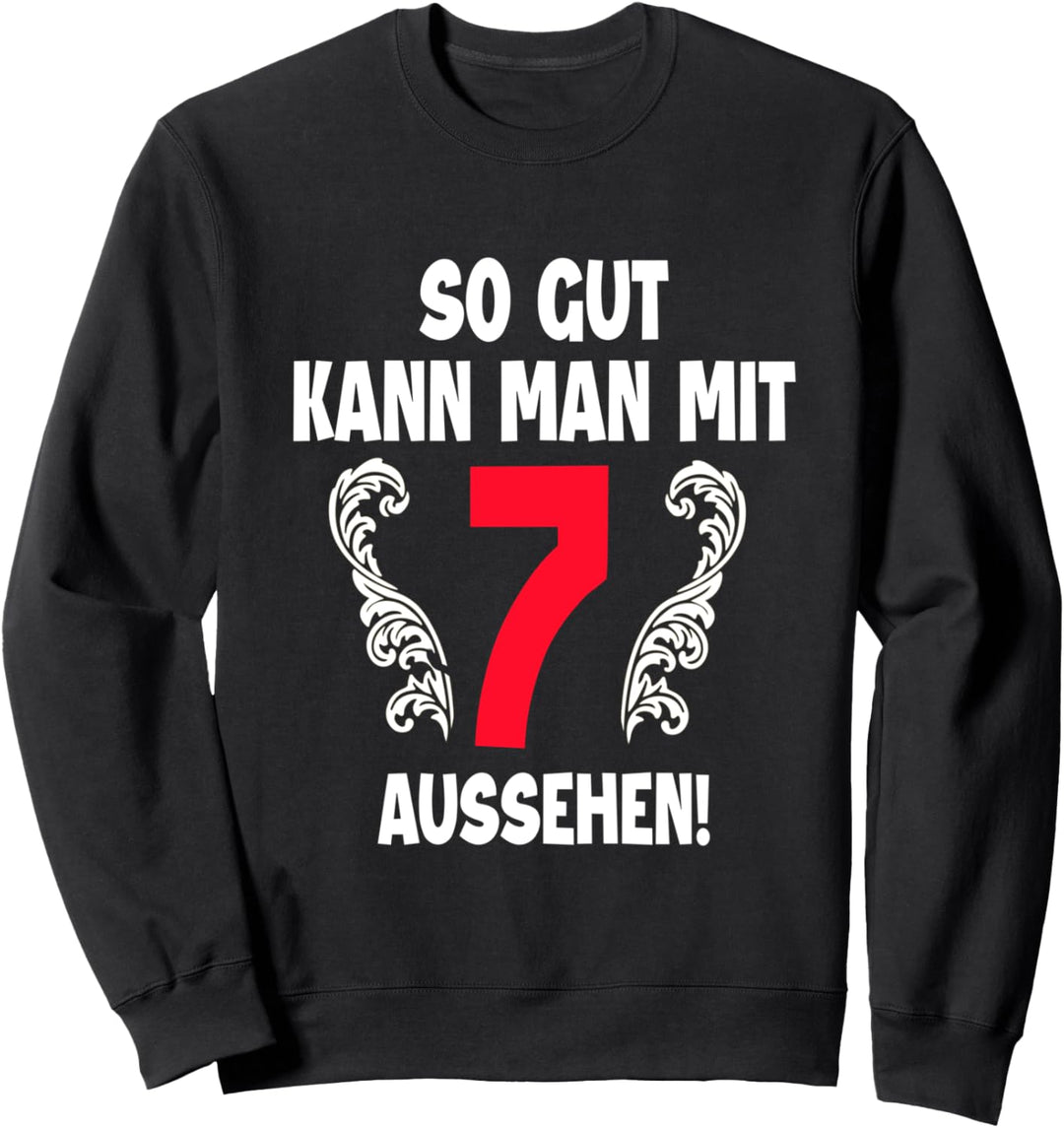 7 Jahre Junge Mädchen Geboren 2015 Feier Party 7. Geburtstag Sweatshirt