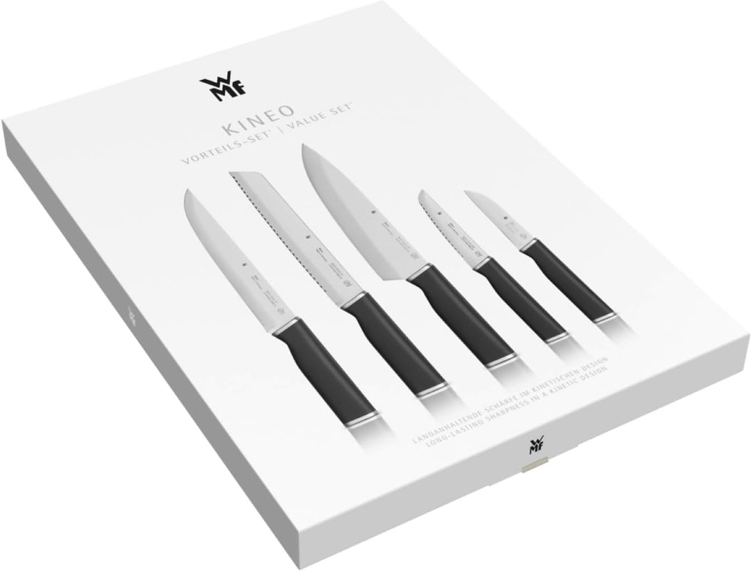 WMF Kineo Vorteils Messerset Küche 5 teilig, Made in Germany, 5 Küchenmesser scharf, Messer Set Perf