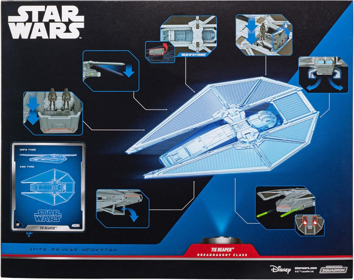 Star Wars Micro Galaxy Squadron SWJ0440 - TIE Reaper – 22,5 cm Grosses Fahrzeug mit DREI 2,5 cm Gros